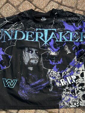 Culture Kings X WWE The Undertaker  Wrestling AOP T Shirt Men Sz 2XL